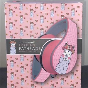 Folding stereo headphones Lama themed🌸🌺